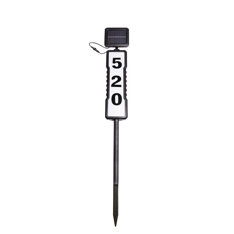 태양광 주택 번호 표시등, 360도 LED 주택 번호 표시판, 태양광 주택 번호 표시판에는 2x20 숫자와 2x5 글자(AE) 포함