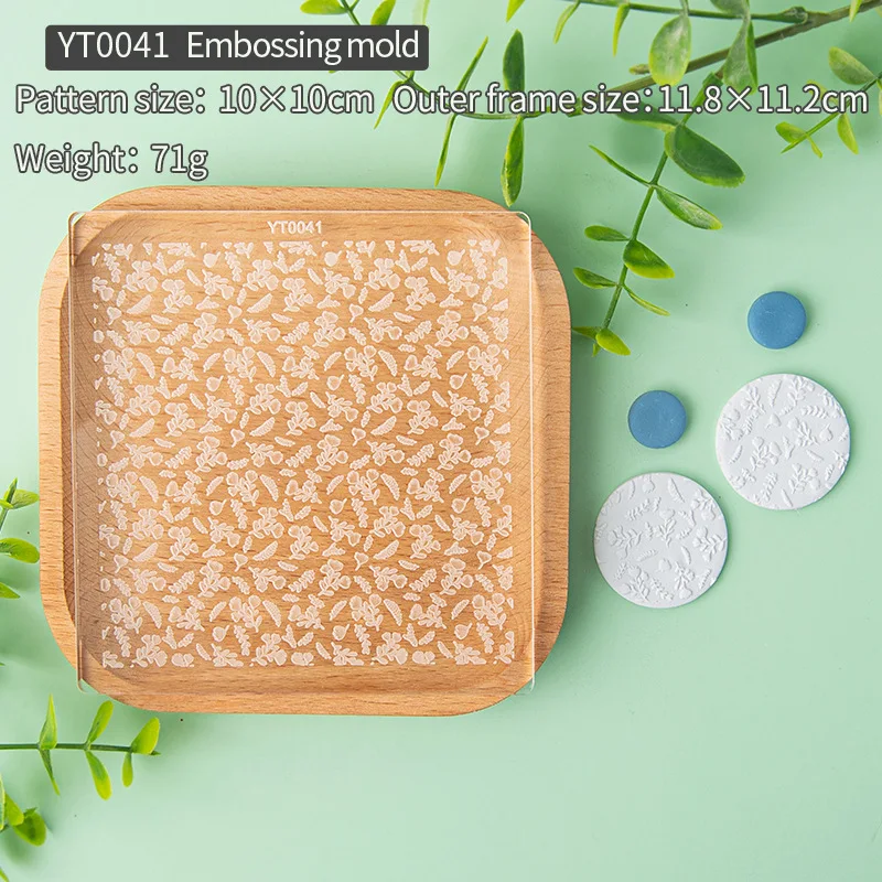 Polymer Clay Embossing Stamps  Floral Texture Stamp Clay - Flower