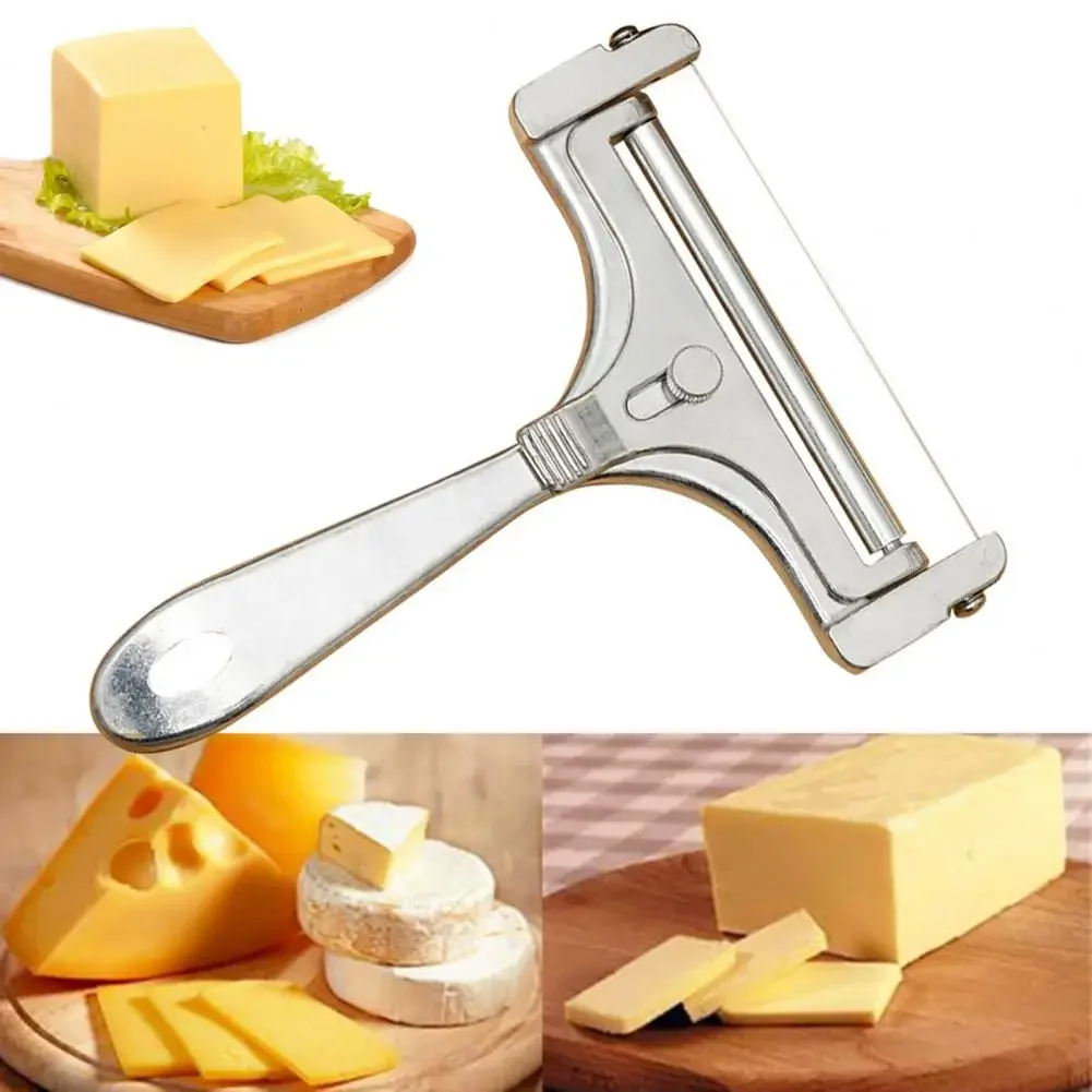 1pc Stainless Steel Wire Cheese Slicer Adjustable Thickness Cheese Cutter For Soft Semi-Hard Cheeses Kitchen Cooking Tool cheese grater cheese slicer kitchen grater