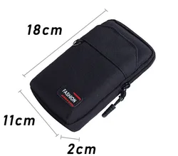 Dual - Layer Nylon Outdoor Waist Pack - Versatile Phone Pouch & Belt Bag (Single Black)