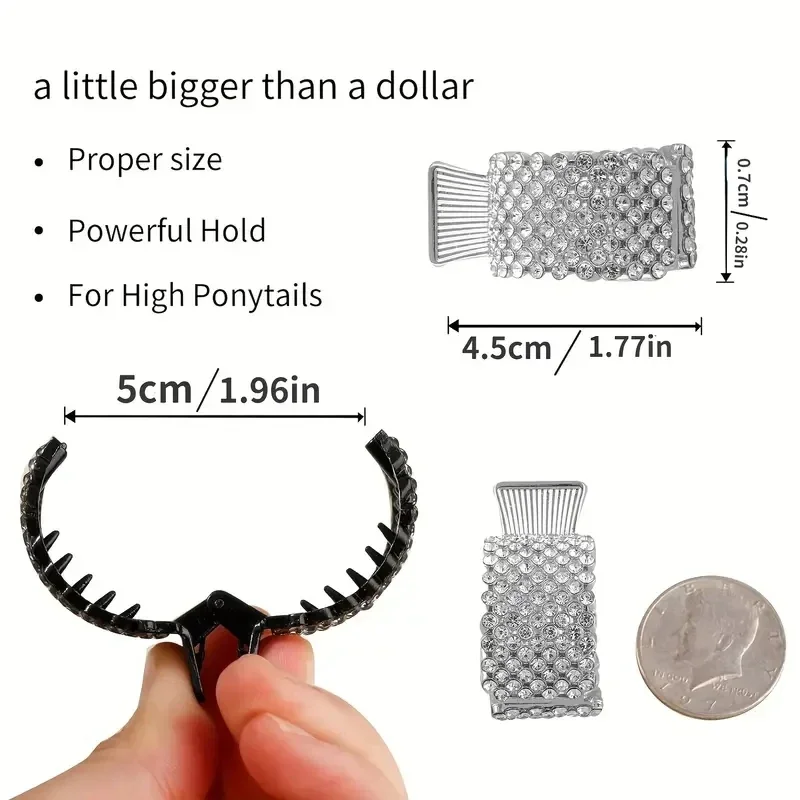 Elegante haarclip met sprankelende strass voor dames_voghion.com