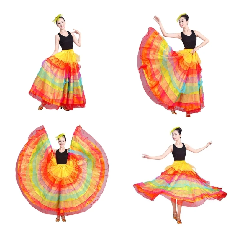 

Belly Dance Skirt Spanish Flamenco Dance Skirt Mexico Ballet Folklorico Costume
