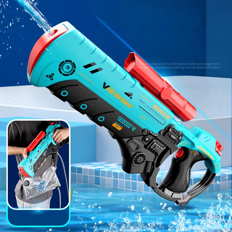 Summer Electric Water Gun With 1000ML Water Bag High Speed Blaster Swimming Pool Party Toys Kids Entertainment Gift AC138