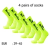 4 pairs of new TC mid tube glued football socks for sports training and competition, non slip and breathable socks 5