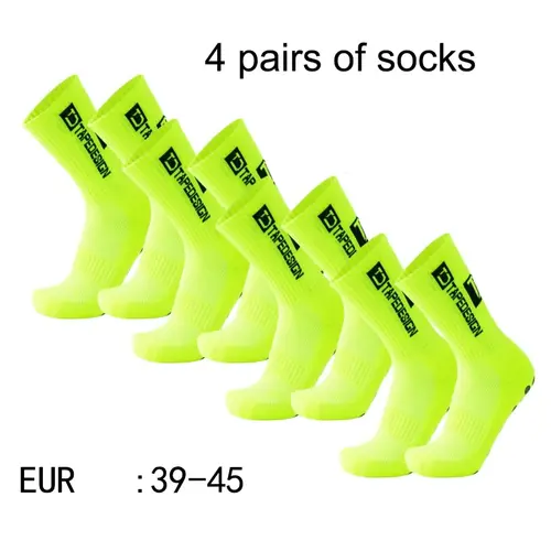 4 pairs of new TC mid tube glued football socks for sports training and competition, non slip and breathable socks - Image 5