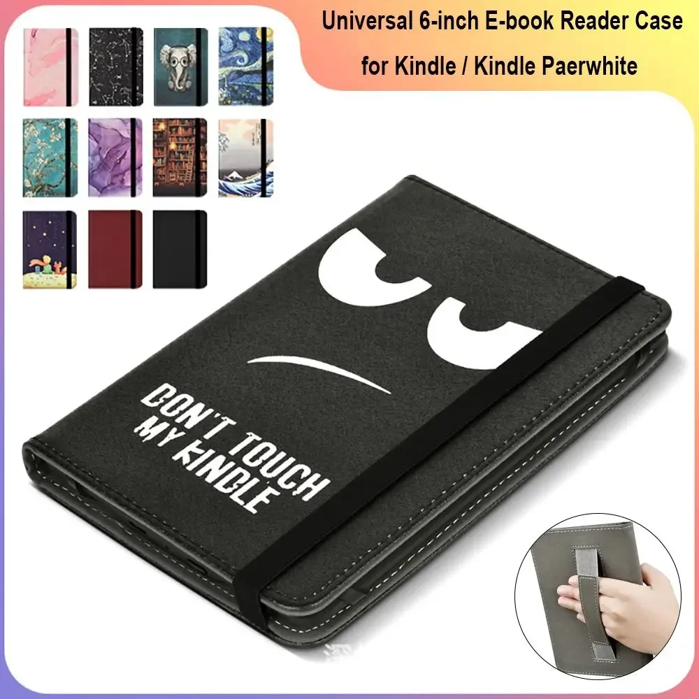 Universal 6-Inch E-Book Reader Protective Case with Hand Strap and Full Coverage Protection