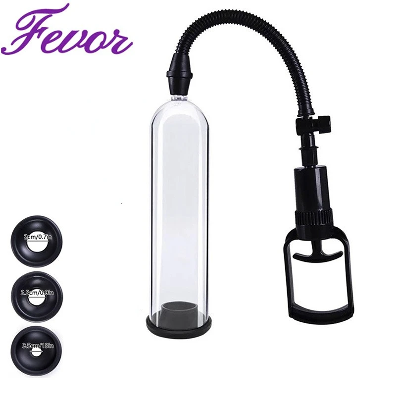 Penis Pump 20.5CM Manual Male Penis Enlarger Sex Toys Vacuum Pump Masturbation Penile Extender Trainer Adults