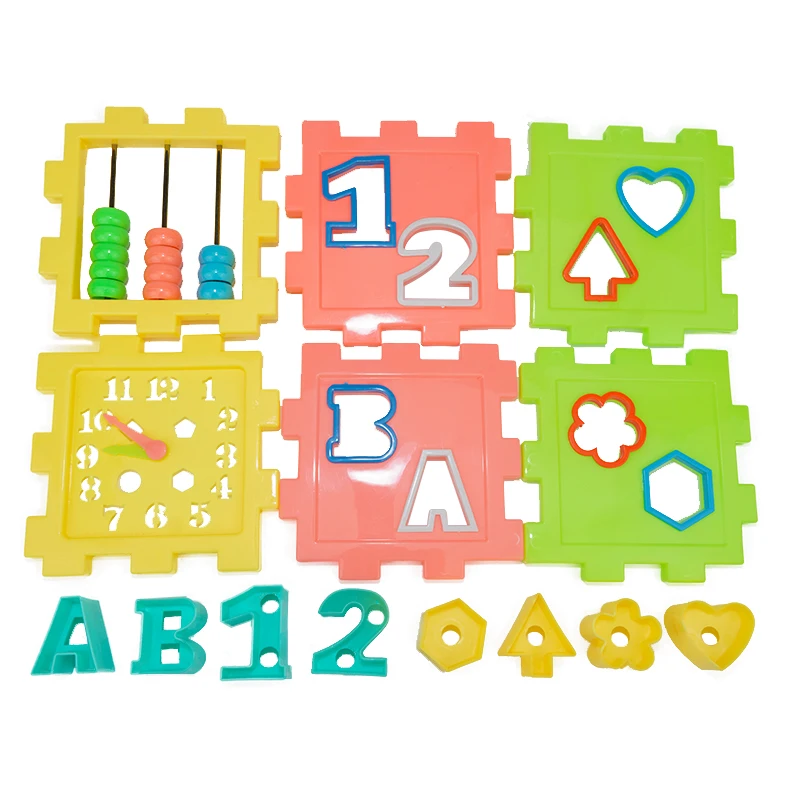 Baby Early Educational Box Toddler Shape Geometry Matching Number Counting Building Blocks Sorting Kids Cube Toy Clock Abacus educational toys