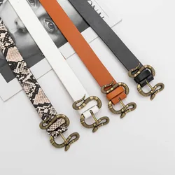 Punk Snake-shaped Buckle Designer Belts for Women High Quality  Pu Leather Belt Ladies Dress Jeans Cinturon Mujer Waistband