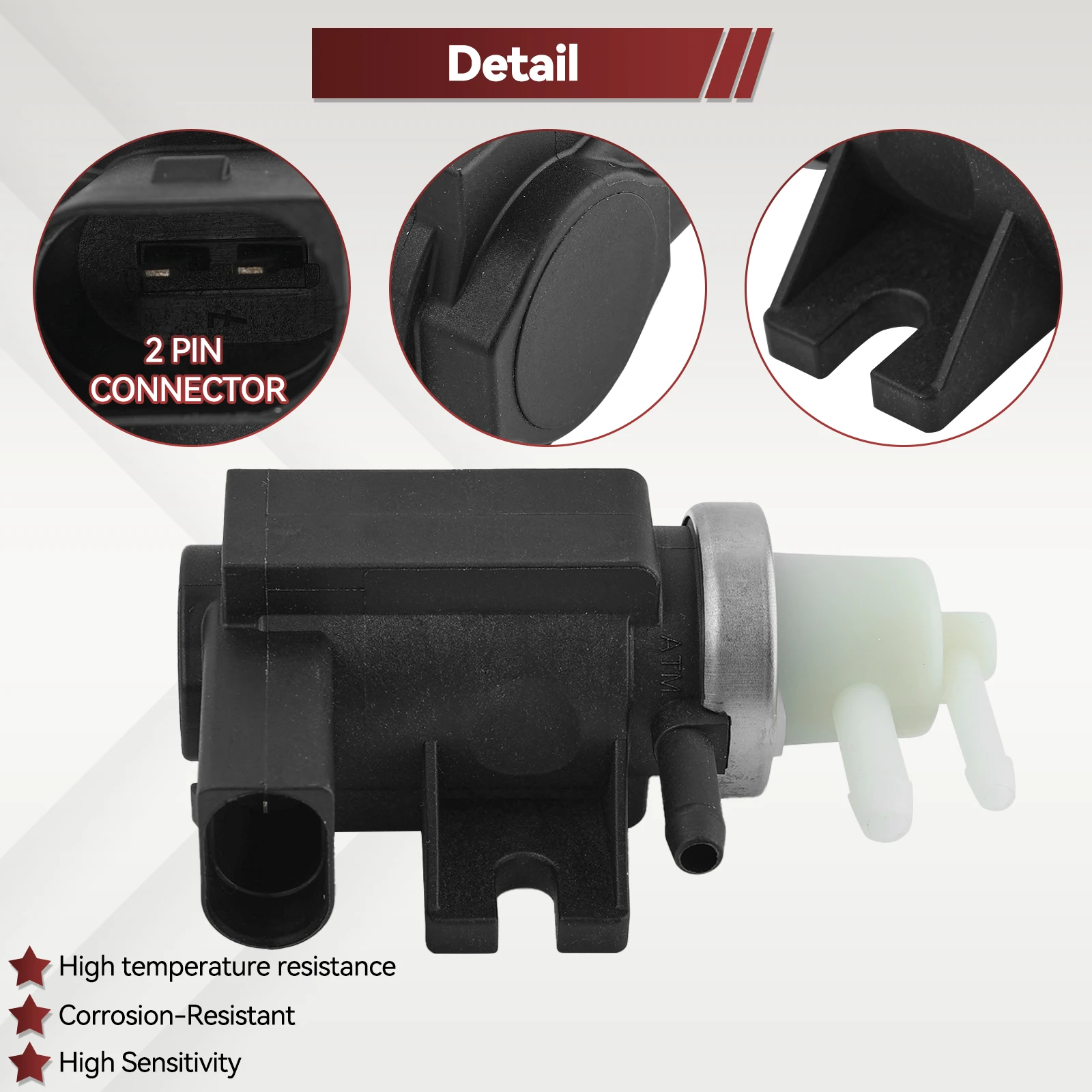 Car Vacuum Pressure Valve N75 TDI Audi A3 A4 Volkswagen Passat Polo Golf Beetle Jetta 2.0 Skoda Seat 1K0906627A 1K0906627B