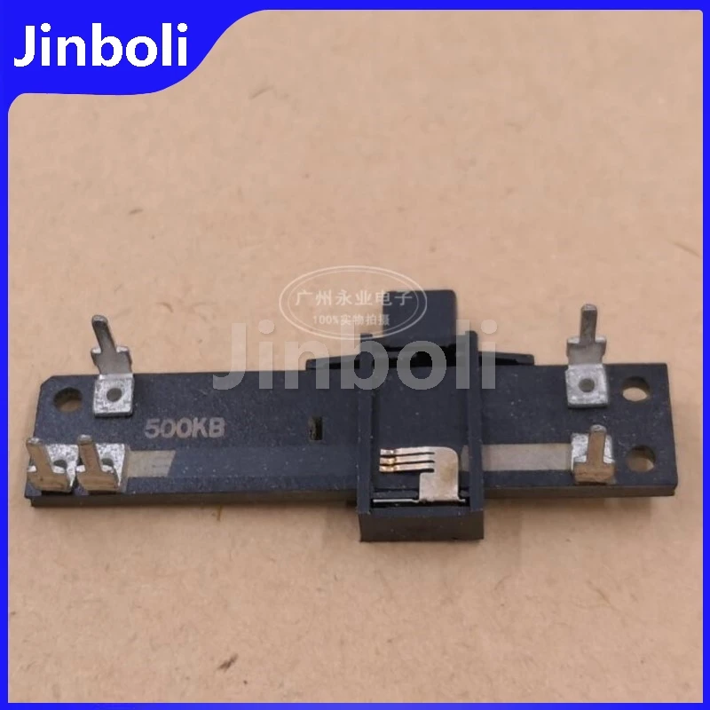 2PCS 40MM 4CM Straight Slide Potentiometer Resistor B500K Horizontal 5Pins Mixer Fader 500KB 500K Ohm Handle Length 4MM