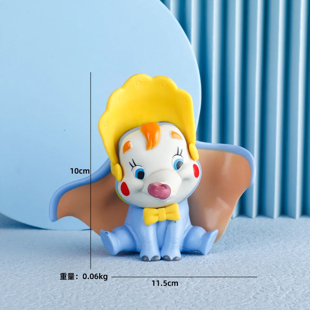 Disney 9-10cm  Cartoon Anime Figure Dumbo Elephant Pvc Action Figure Toys for Children Birthday Party Christmas Gifts