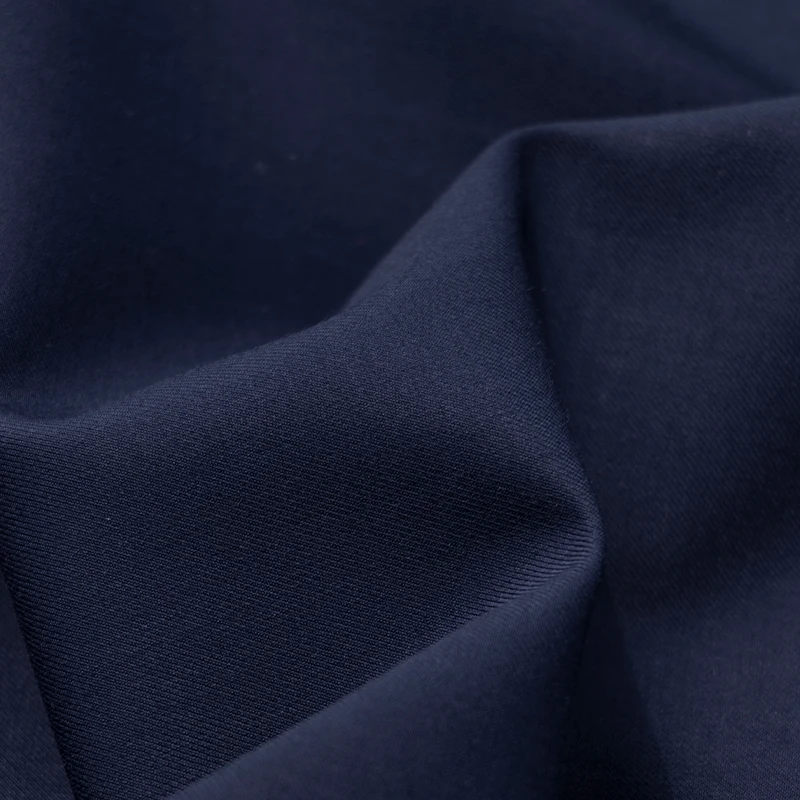 Premium Designer Navy Blue Textured Qipao Suiting Fabric - Wrinkle Resistant Twill Drape