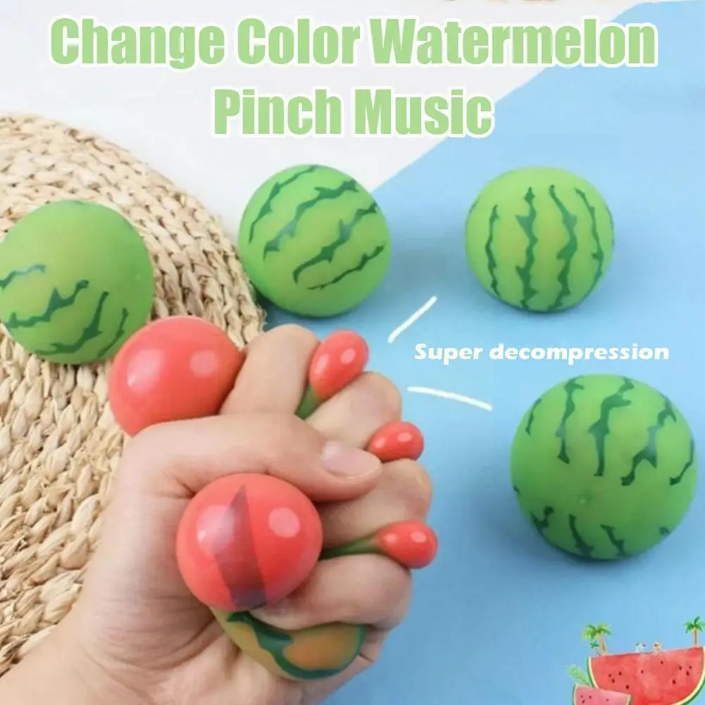 

Summer Limited Color-changing Watermelon Kneading Music Q Elastic Super Glutinous Flour Decompres Rebound Slow Filling Jell L0Y9