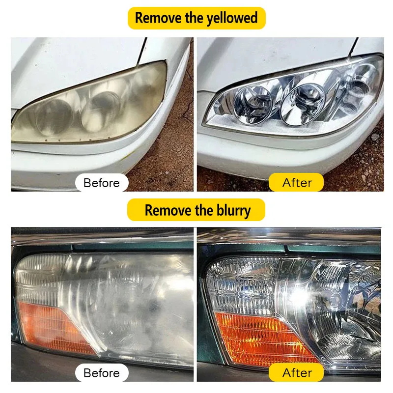 Headlight Lens Restorer Headlight Restoration Kit Polishing Repair Clean Coating Car Light Remove Oxidation Scratch Aivc