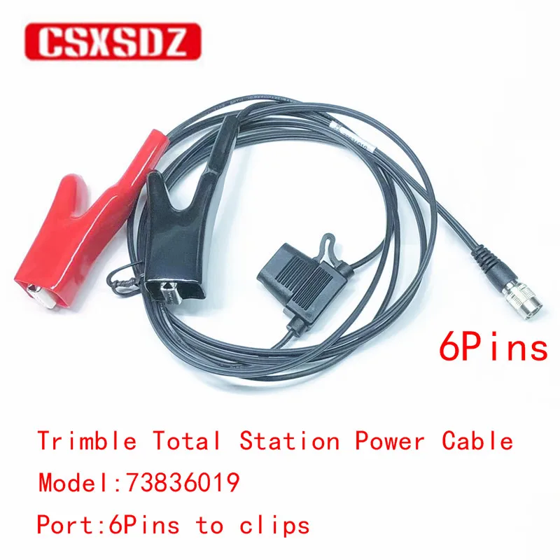 

Trimble Total Station Power Cable 73836019 S3 S5 S6 S7 S8 S9 SPS930 Total Station External Power Cable 6Pins to clips