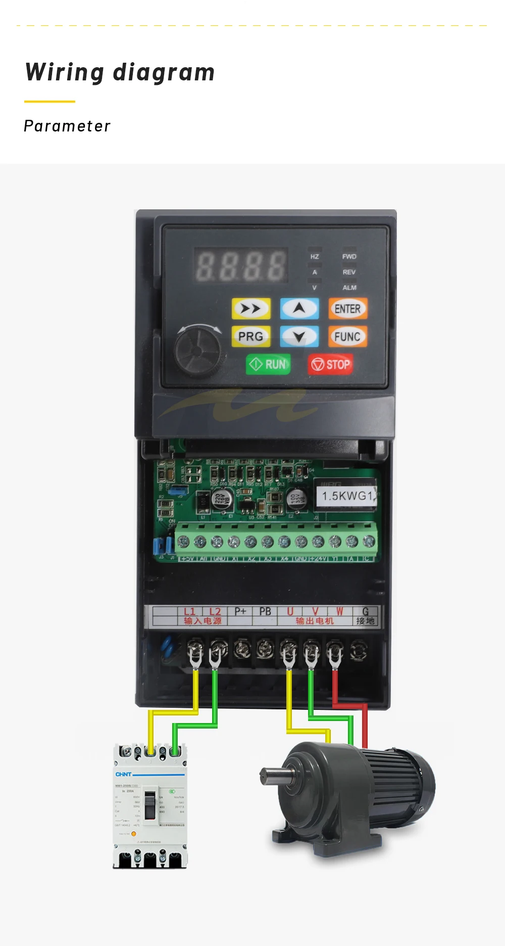 VFD однофазный 220 В трехфазный 380 В преобразователь частоты Инвертор ...