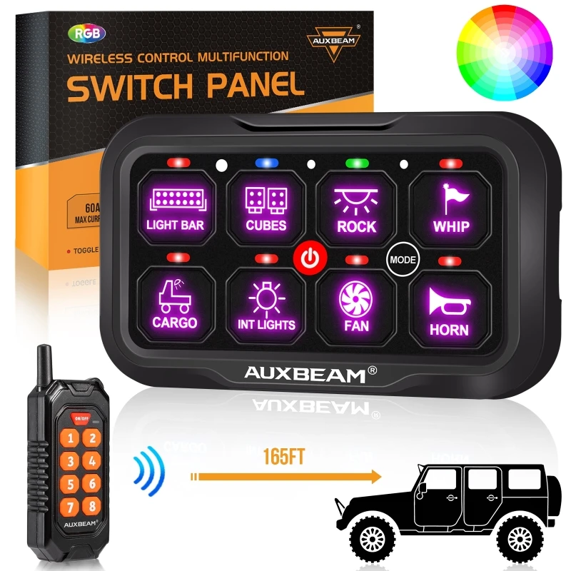 RA84-8-Gang-RGB-Switch-Panel-Car-On-Off-Control-Relays-System-with ...