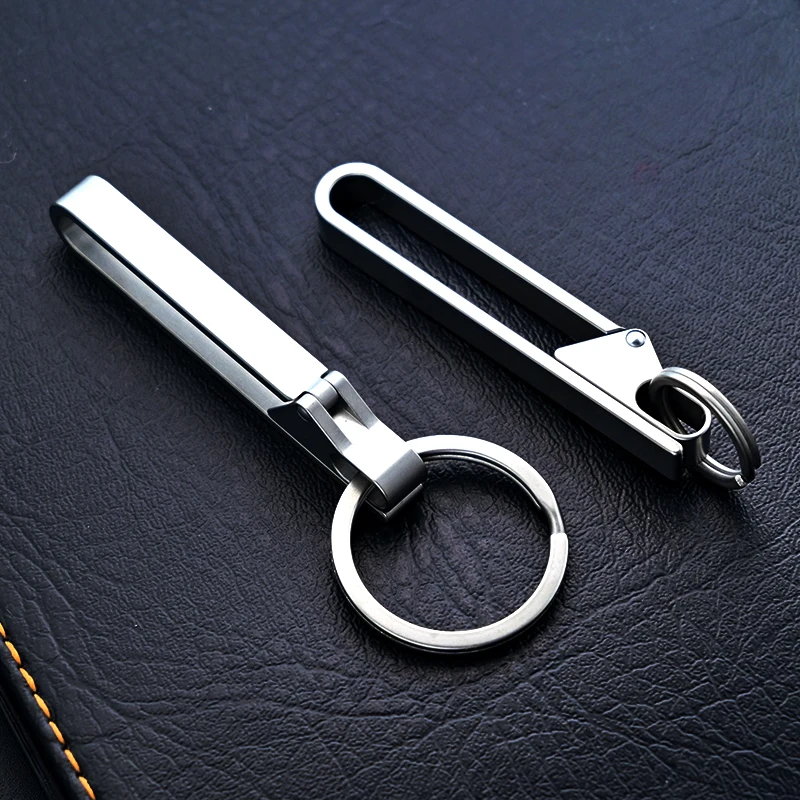 Super Light Titanium Alloy Belt Keychain Horseshoe Buckle High Quality Man Waist Hanging Car Key Chain EDC Belt Hanging Buckle