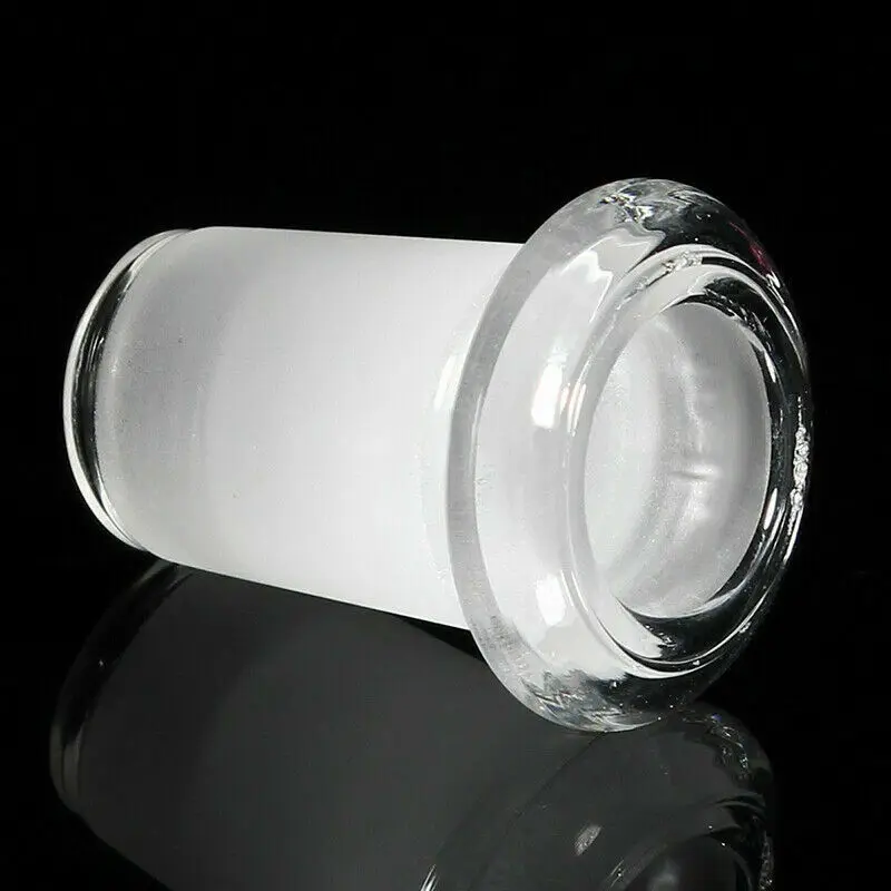 1pcs 14mm Female to 18mm Male Clear Glass Expander Reducer Adapter Connector Lab 6