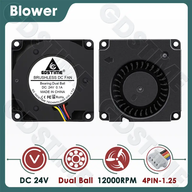 Gdstime 4010 Fan 24V 12V 5V 40MM*10MM DC Brushless Blower Fan 40MM Radial Fan 4CM Turbo Radiator for 3D Printer Accessories Part image 12