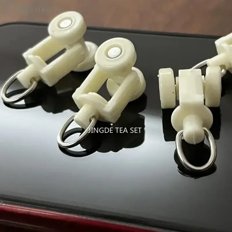 40PCS plastic curtain track pulley old-fashioned straight track curved rail hook buckle window decoration hardware curtain rod