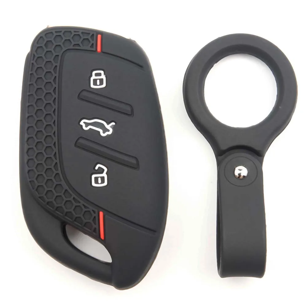 Silicone Protective Key Fob Cover with 3-Button Design