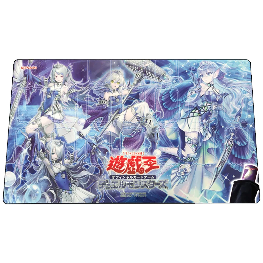 

YGO Playmat Tearalaments Raino Heart Foil Holographic Shinny Mouse Mat Holo Playmat Collect Game Mat Mouse Pad with Storage Bag
