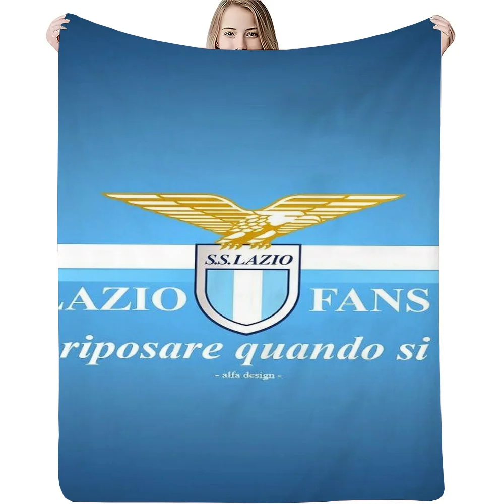 Lazio Logo Blanket Oversized Winter Bed Blankets Offers Plaid Cute Throw Blanket Fluffy Interior for Home Microfiber Bedding 4