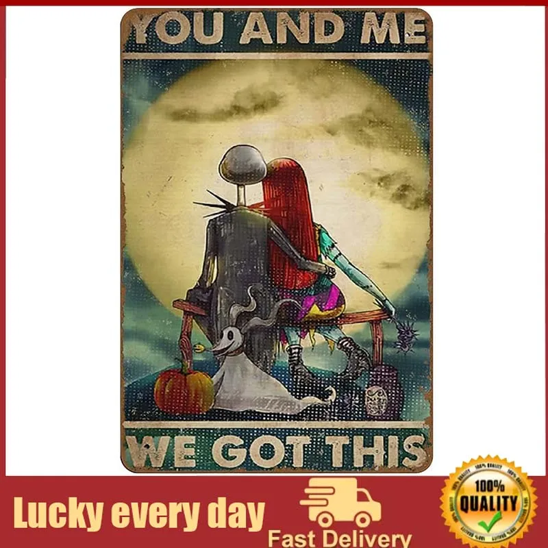 Tu E Me Abbiamo Questo Nightmare Before Christmas Retro Metal Tin Sign Bar Pub Club Cafe Home Decor Wall Art Cartello In Alluminio Home