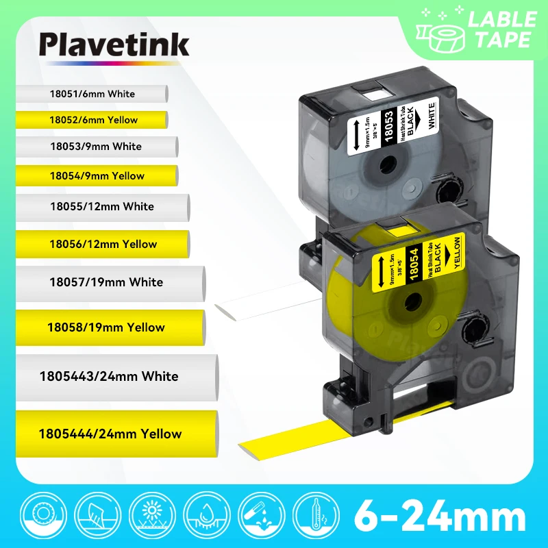 Per Dymo Rhino Ind Nastro Termorestringente Industriale 18051 18052 18053 18054 18055 18056 18057 18058 1805443 Per Dymo Rhino 4200