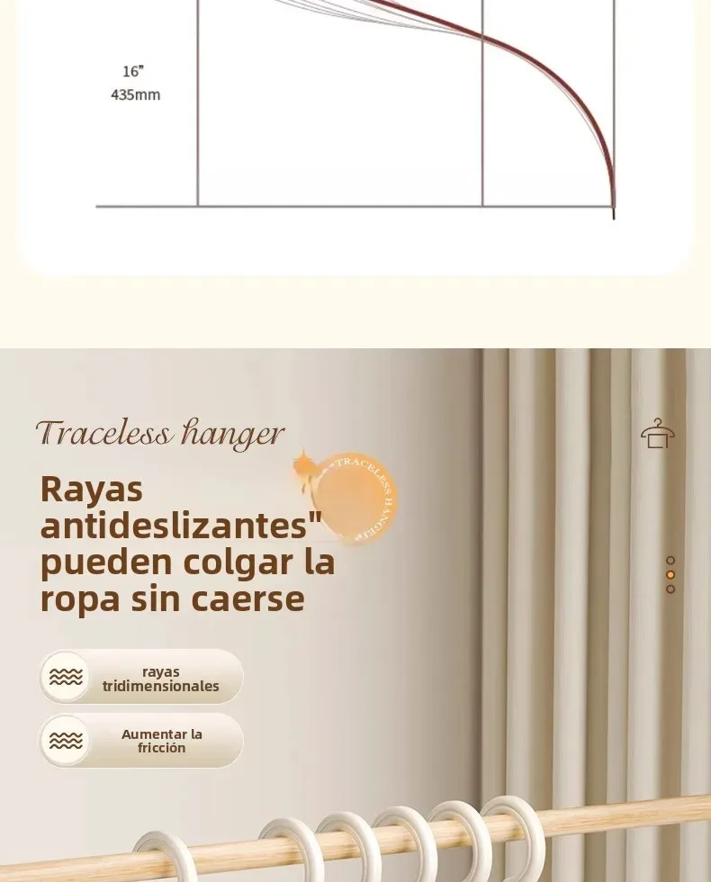 Description Picture 5 of itemThiened Wide Oulder Clothes Hanger Home Anti-Slip Hanging Clothes Hanger Large Size Plastic Rotatable Clothes Hangers Organizer