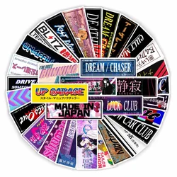 10/30/48pcs jdm Japanese English Stickers Laptop Bicycle Guitar Skateboard Sticker Kid DIY Graffiti Waterproof Stickers Toy
