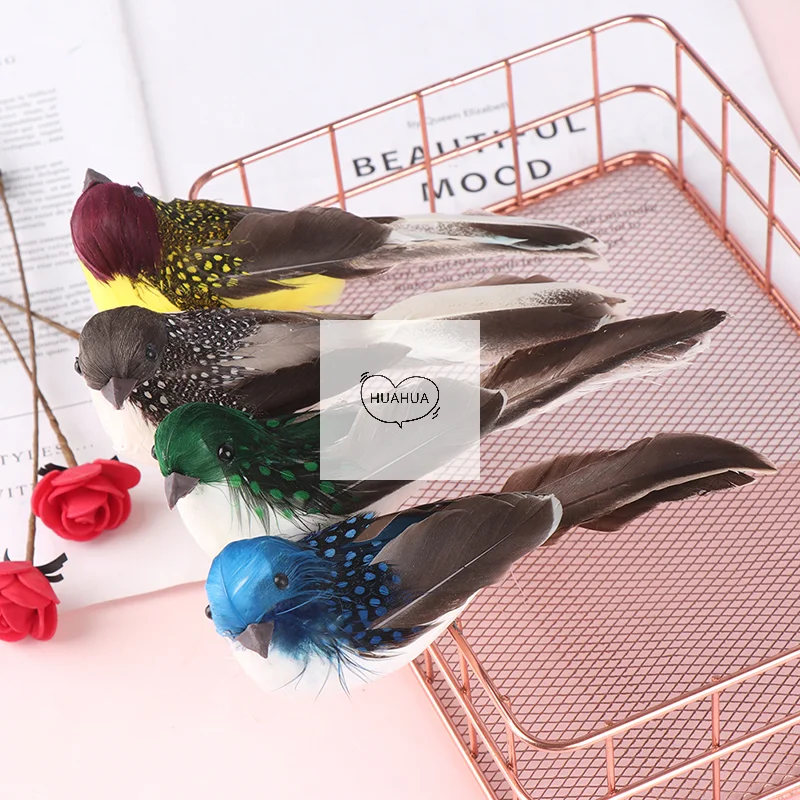 Mini fake birds artificial feather foam doves wedding Garden decoration.ornament