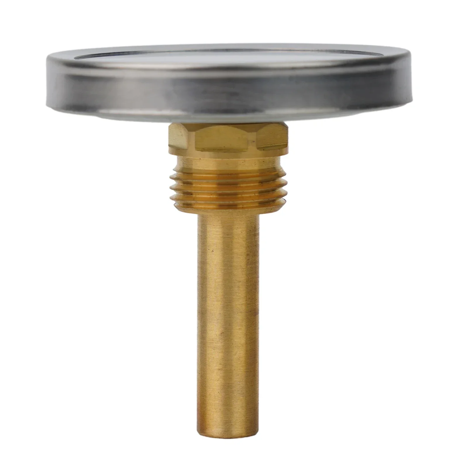 Grill Thermometer Copper Sheath 1/2" Axial Screw-in Boiler Heating 120&deg;C Water Temperature Gauge Bimetallic