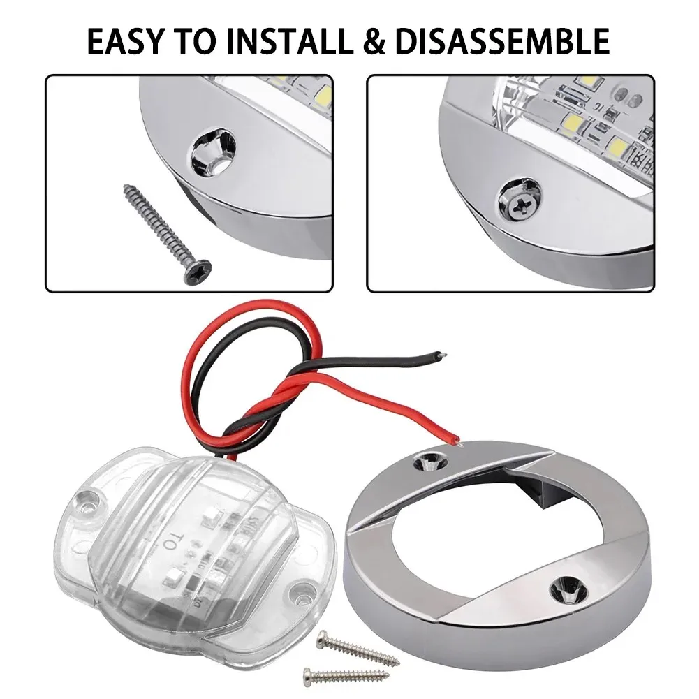 Marine Boat Lights 1-4pcs Marine Boat LED Deck Courtesy Lights Waterproof Stern Transom Lamp