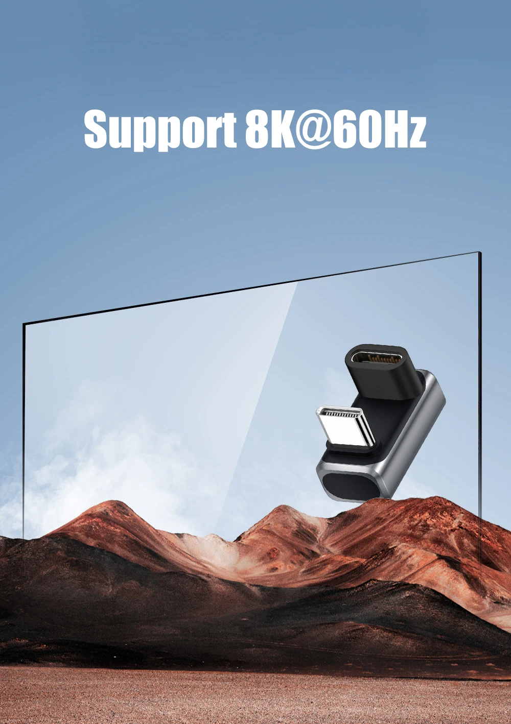 240 W 80 Gbit/s 8K@60Hz USB C Adapter USB-C Stecker auf Buchse Adapter USB4 Anschluss für Thunderbolt 5/4/3 Laptop iPhone 16 Pro Max Mac – Detail 9