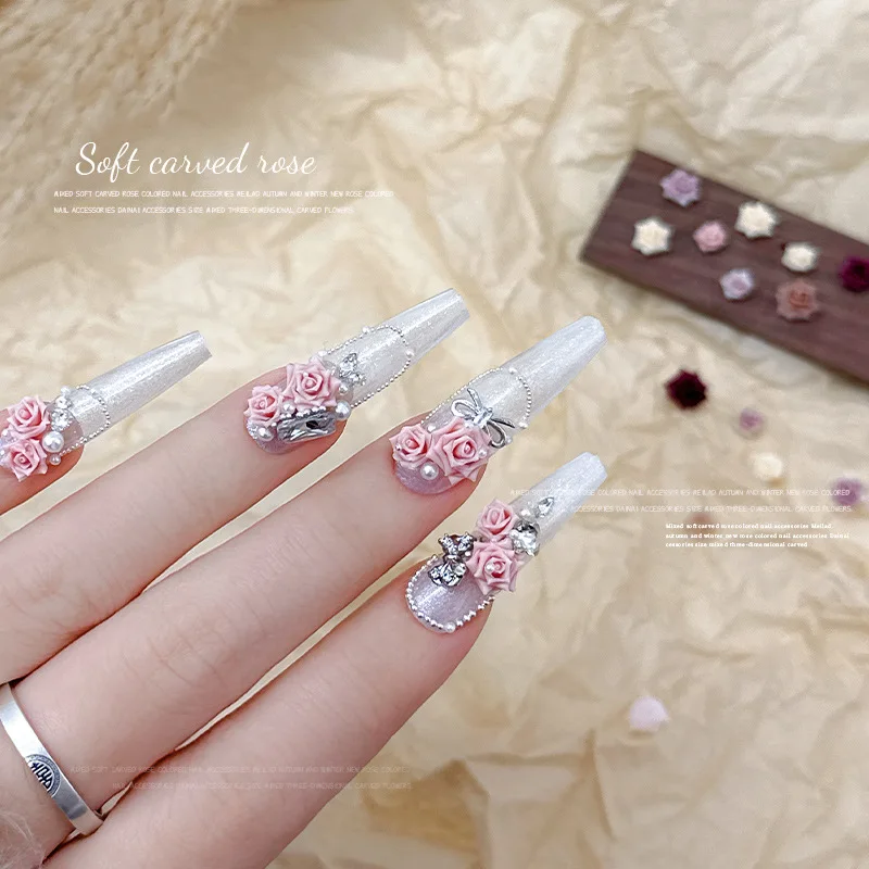 3Dアートお花 くま先生のネイルTV ＃065『3Dアートで作るお花✨ ブライダルネイル