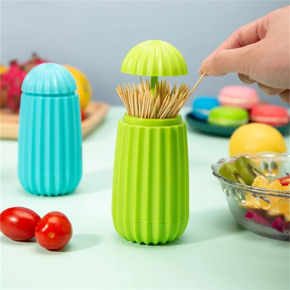 

Cactus Automatic Toothpick Box Creative Toothpick Box PP Hand-pressed Automatic Toothpick Holder Desktop Home Decoration