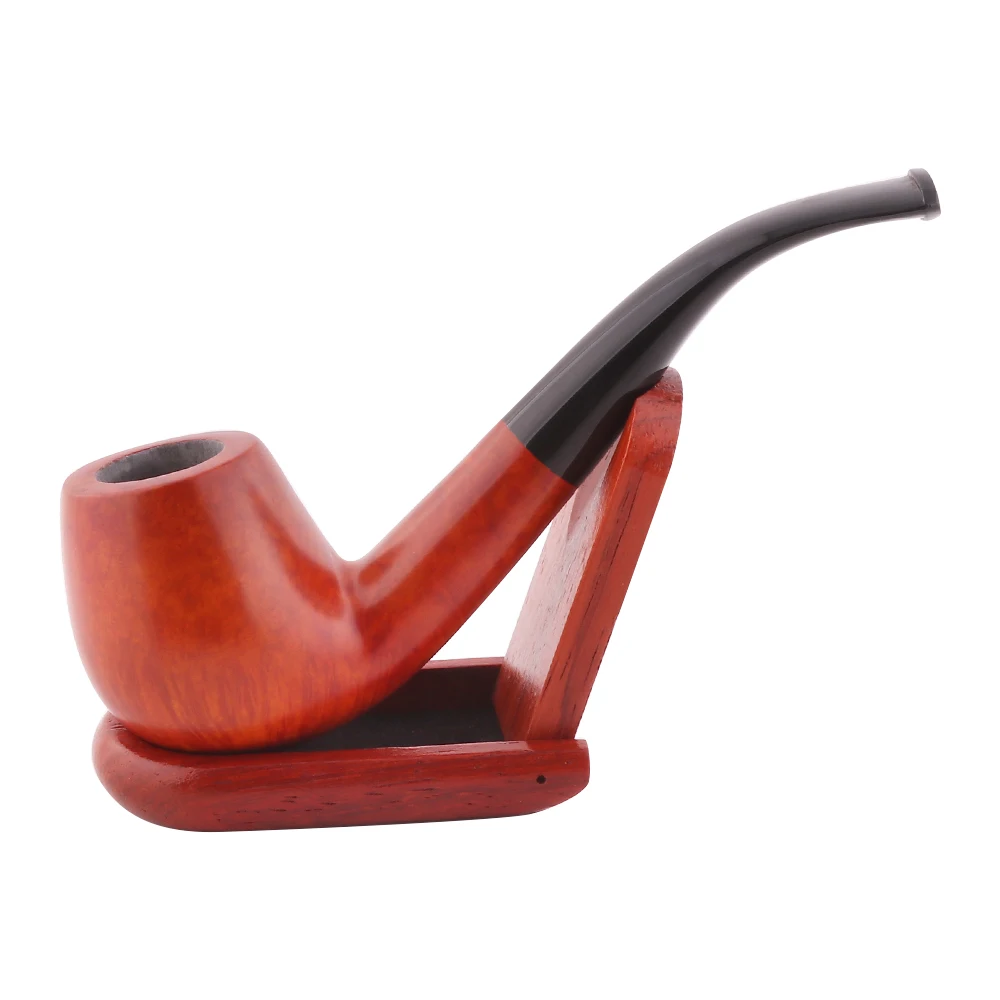 

Thorn pipe classic curved flame pattern wooden pipe vanilla cigarette smoking accessories
