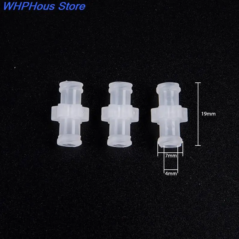 10 Pcs Medical Plastic 4mm Female To Female Coupler Luer Syringe Connector Transparent For Pneumatic Parts Leak Proof