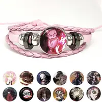 Anime Demon Slayer Braided Bracelet Cosplay Season 3 Swordsmith Village Prop Kamado Tanjirou Nezuko Figure Couple Bracelets Gift 1