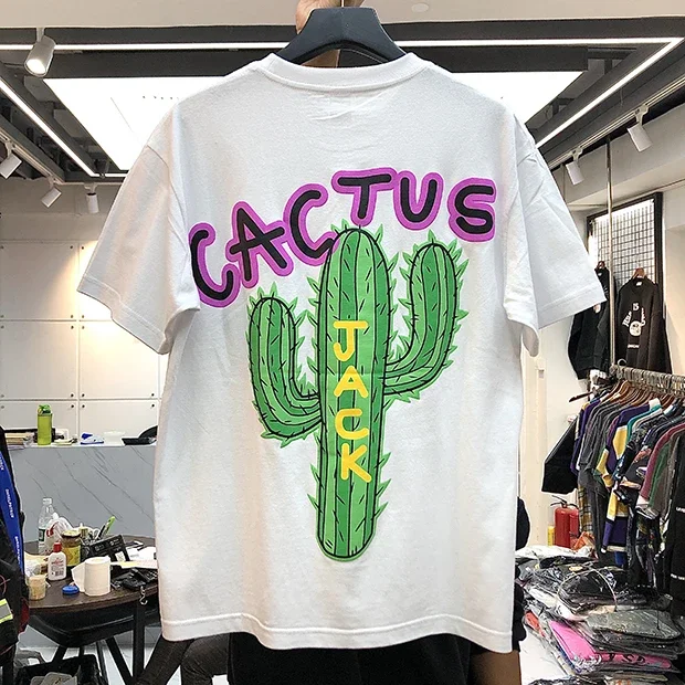 

New Cactus Jack Hip Hop Tshirts Travis 2023 Men's Hip Hop Cotton T-Shirt Streetwear Tee Top Graphic T Shirts