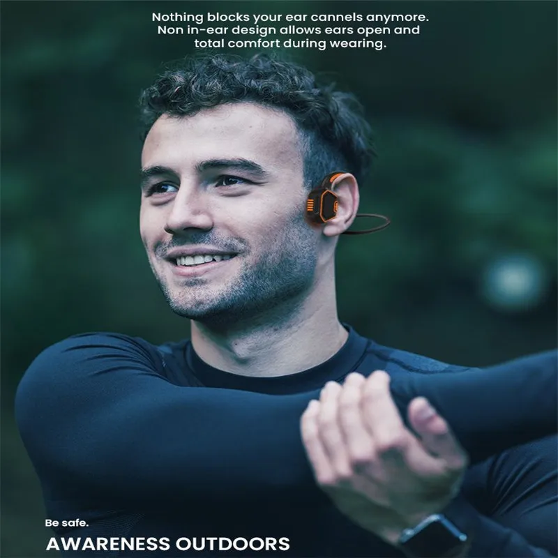 AS9 Bone Conduction Headset Wireless Sports Waterproof Built-in 16G memory MP3 Music Player Swimming Bone Conduction Headset