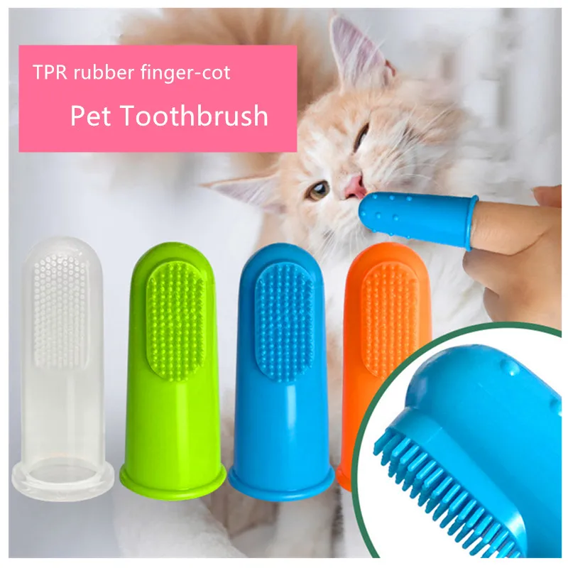

Pet Supplies Silicone Finger Cot Toothbrushes Dog Fingerstall Oral Cleaning Teeth Brush Tools for Dogs and Cats Accessories