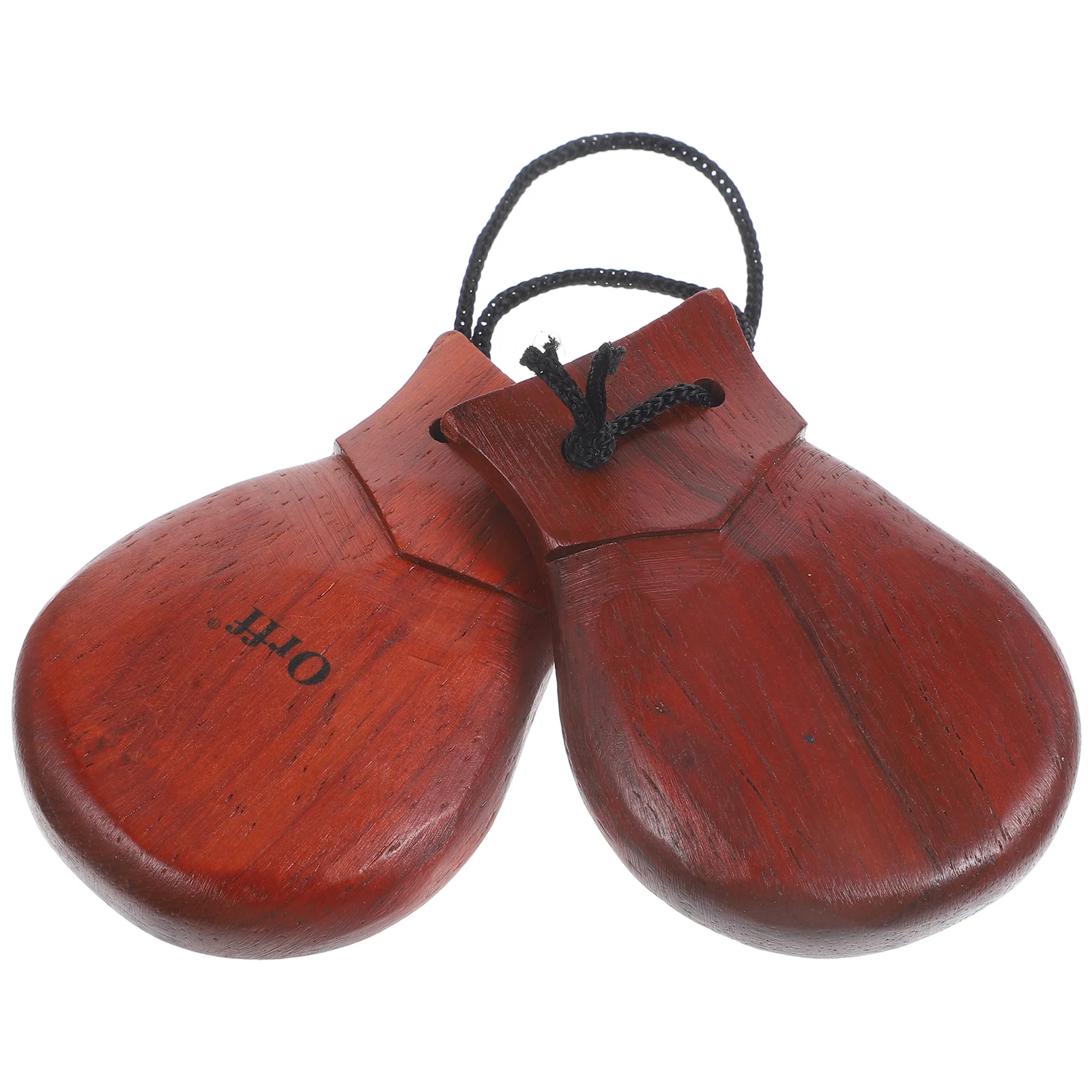 Musical Instrument Large Stemless Castanets Percussion Spanish 1 Toddler Instruments Kids Pear Wood Wooden