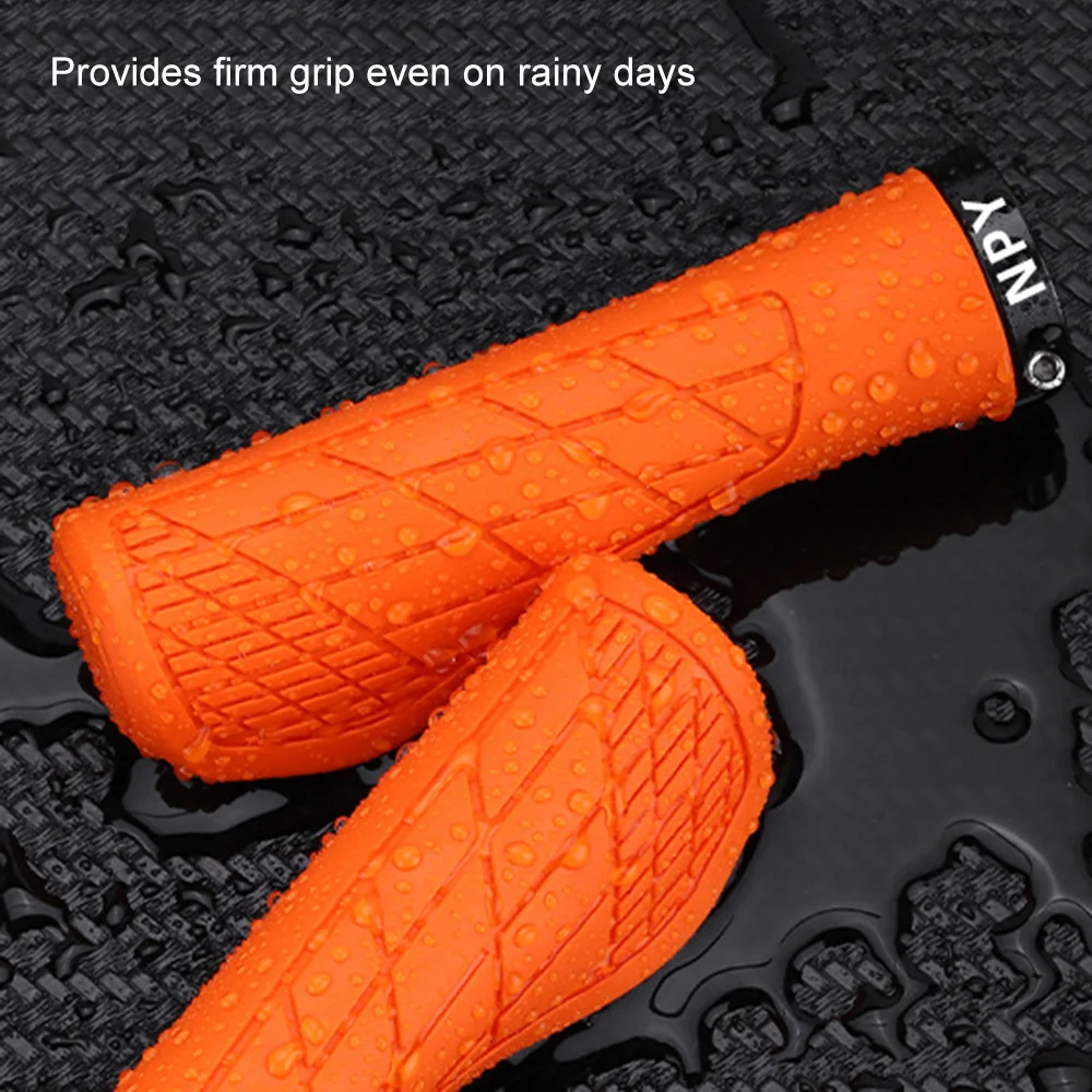 Description Picture 2 of item2PCS Non-slip Mountain Bike Handlebar Grip Soft Rubber MTB Grips Anti-skid Comfortable Lockable Bicycle Grips Bike Parts