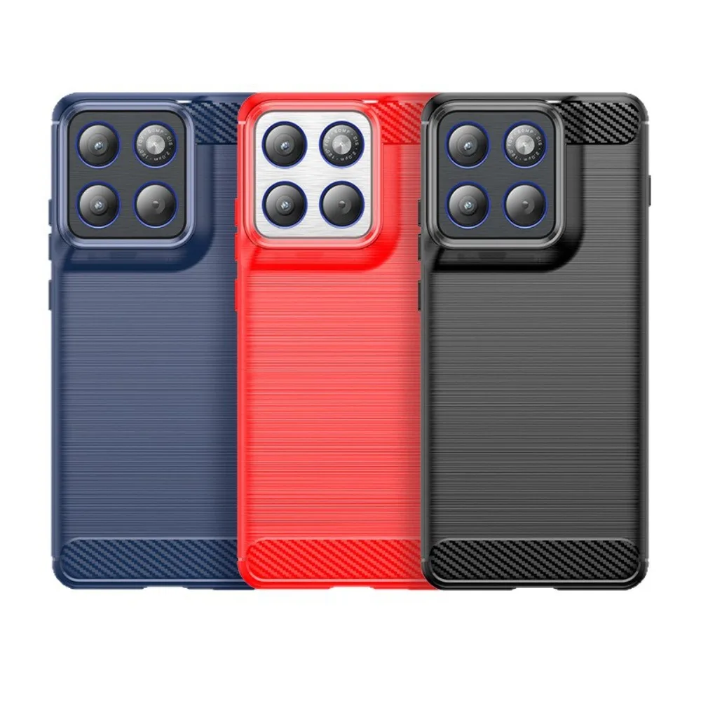 Premium Carbon Fiber Soft TPU Silicone Back Cover Phone Case