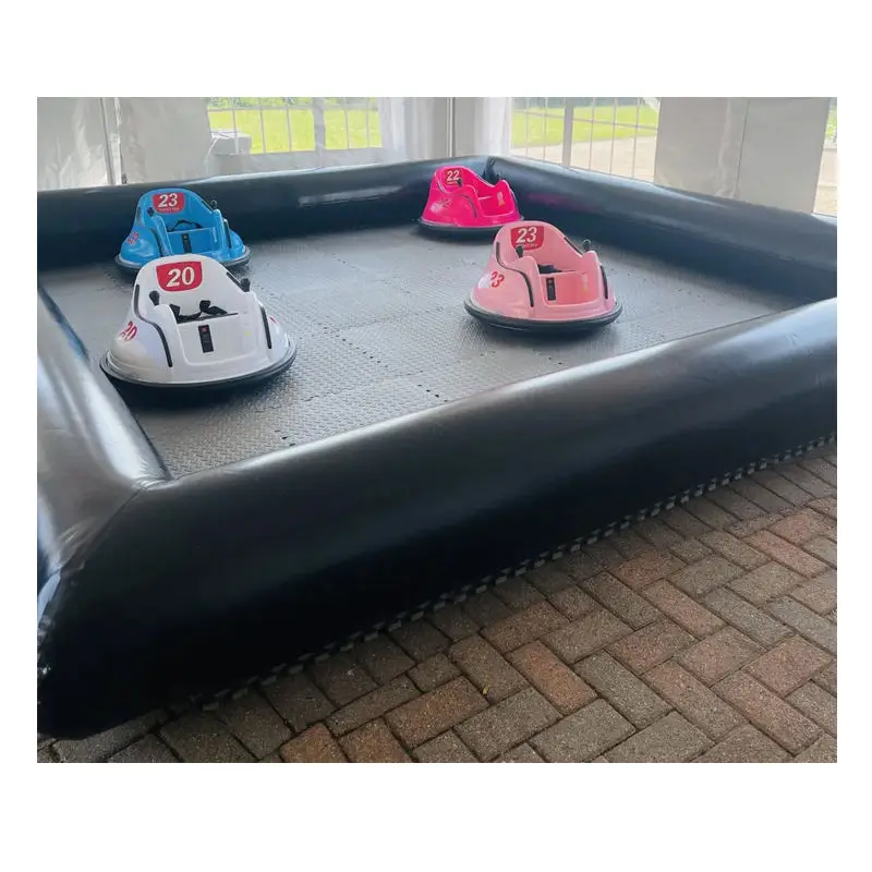 blow up bumper cars inflatable perimeter race racing track with bottom kids soft play inflatable bumper car arena car toy racing garage smallest detail realistic accessory car race around play set for kids