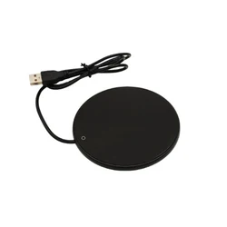 USB - Powered Electric Mug Warmer with Thermostatic Heating Pad (Black)